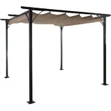 MCW Pergola C42 3 x 3 m inkl. Schiebedach Taupe