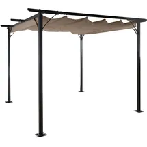 MCW Pergola C42 3 x 3 m inkl. Schiebedach Taupe 