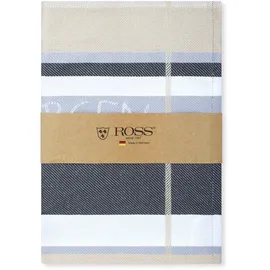 Ross Geschirrtuch ROSS "1663 3er-Set mit Banderole", anthrazit, B:18cm H:4cm L:27cm T:4cm, 100% Baumwolle, Geschirrtücher, Geschirrtuch, aus feinster Baumwolle