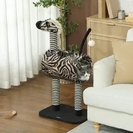 PawHut Kratzbaum 93 cm Schwarz/Weiß