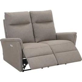 Home Affaire 2-Sitzer HOME AFFAIRE "FINNARA,2-Sitzer,elelektrische Relaxfunktion in 2 Sitzen, USB A/C", taupe, B:128cm H:103cm T:88cm, 100% POLYESTER, Sofas, Liegefunktion 105-135, Federkern