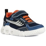 GEOX - Klett-Sneaker WROOM in navy/orange, Gr.32,