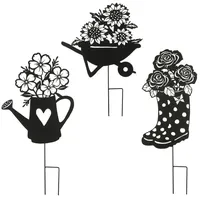 Mica decorations Gartenstecker Stiefel Schubkarren Gießer Eisen 81 cm