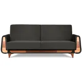 konsimo® Schlafcouch 3-Sitzer Schwarz