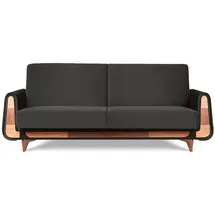 konsimo® Schlafcouch 3-Sitzer Schwarz