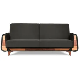 konsimo® Schlafcouch 3-Sitzer Schwarz