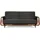 konsimo® Schlafcouch 3-Sitzer Schwarz