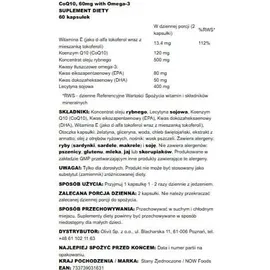 NOW Foods Coenzym Q10 mit Omega-3 Kapseln 60 St.