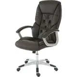 Mendler Profi-Bürostuhl L42 XXL, Chefsessel Drehstuhl, 150kg belastbar Kunstleder - braun