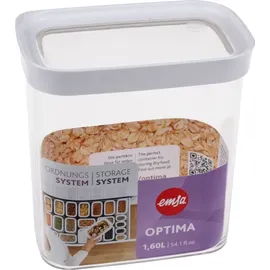 Emsa Optima rechteckig transparent/weiß 1,6 l