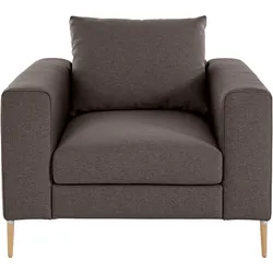 Loungesessel OTTO PRODUCTS "Finnja", braun, B:105cm H:83cm T:103cm, Struktur fein: aus recycleten PET-Flaschen (100% PES), Sessel, Lounge-Sessel, mit Recycling-Bezug