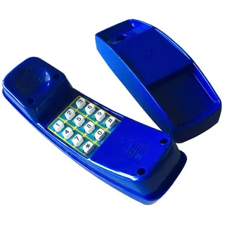 LoggyLand Telefon Spieltelefon Kindertelefon Telefonattrappe, blau, 21 x 7 x 10cm, für Spielturm Spielhaus