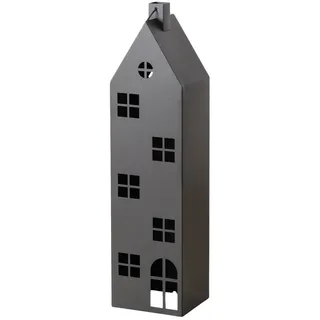 Boltze Alba Laterne Haus schwarz 66-96cm 2tlg