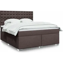 vidaXL Boxspringbett 180 x 200 cm Dunkelbraun
