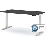 Assmann Electronic ASSMANN Schreibtisch, Anthrazit Weiß, Metall, 140x121x70 cm, Arbeitszimmer, Schreibtische, Bürotische