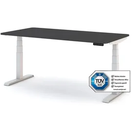 Assmann Electronic ASSMANN Schreibtisch, Anthrazit Weiß, Metall, 140x121x70 cm, Arbeitszimmer, Schreibtische, Bürotische