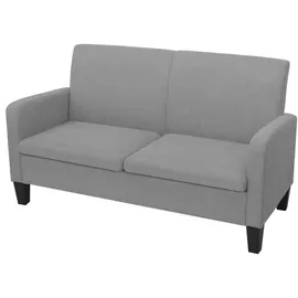vidaXL 2-Sitzersofa 135 x 65 x76 cm Hellgrau