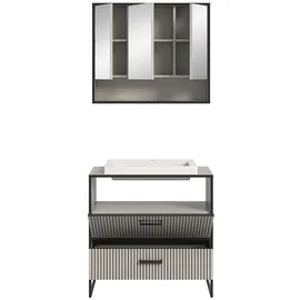 VCM Bagno 2-tlg. Hellgrau