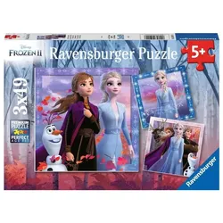 Paket Kinderpuzzles Disney Frozen Die Reise beginnt  3x49Teile versch. Ausführungen