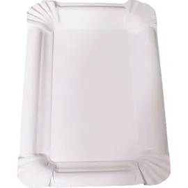 WIMEX Flache Pappteller eckig 11 x 17 cm 100 St. Weiß