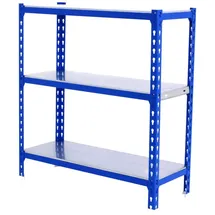 Proregal Schwerlastregal Small Metal Shark HxBxT 100 x 100 x 40 cm Fachlast 180 kg Blau-Verzinkt