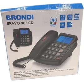 Brondi Bravo 90 LCD Telefon Schwarz kabelloses Home Phone Verbinden Wireless Phones2 - Schwarz