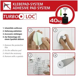 Wenko Turbo-Loc Seifenablage weiß-chrom