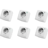 eQ-3 HOMEMATIC IP 157337A0, Schalt-Messsteckdose, 6 Stück