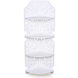 WDRENTOOL Standregale, Mehrzweck Eckregal, 80cm Standregal mit 4 Ablagen Eckregal Standregal Badezimmerregal Küchenregal Freistehender PVC für Bad, Flur, Büro oder Schlafzimmer