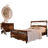 JVmoebel Schlafzimmer-Set Schlafzimmermöbel Set 4-teilig Massivholz Design Möbel Moderne, Made in Europa braun