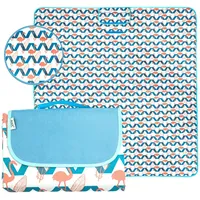 Intirilife Picknickdecke blau 199 x 145 cm