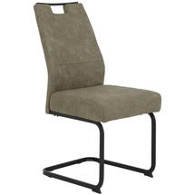Hela 4er Set Hela Freischwinger Kerstin Stoff Grau Schlamm