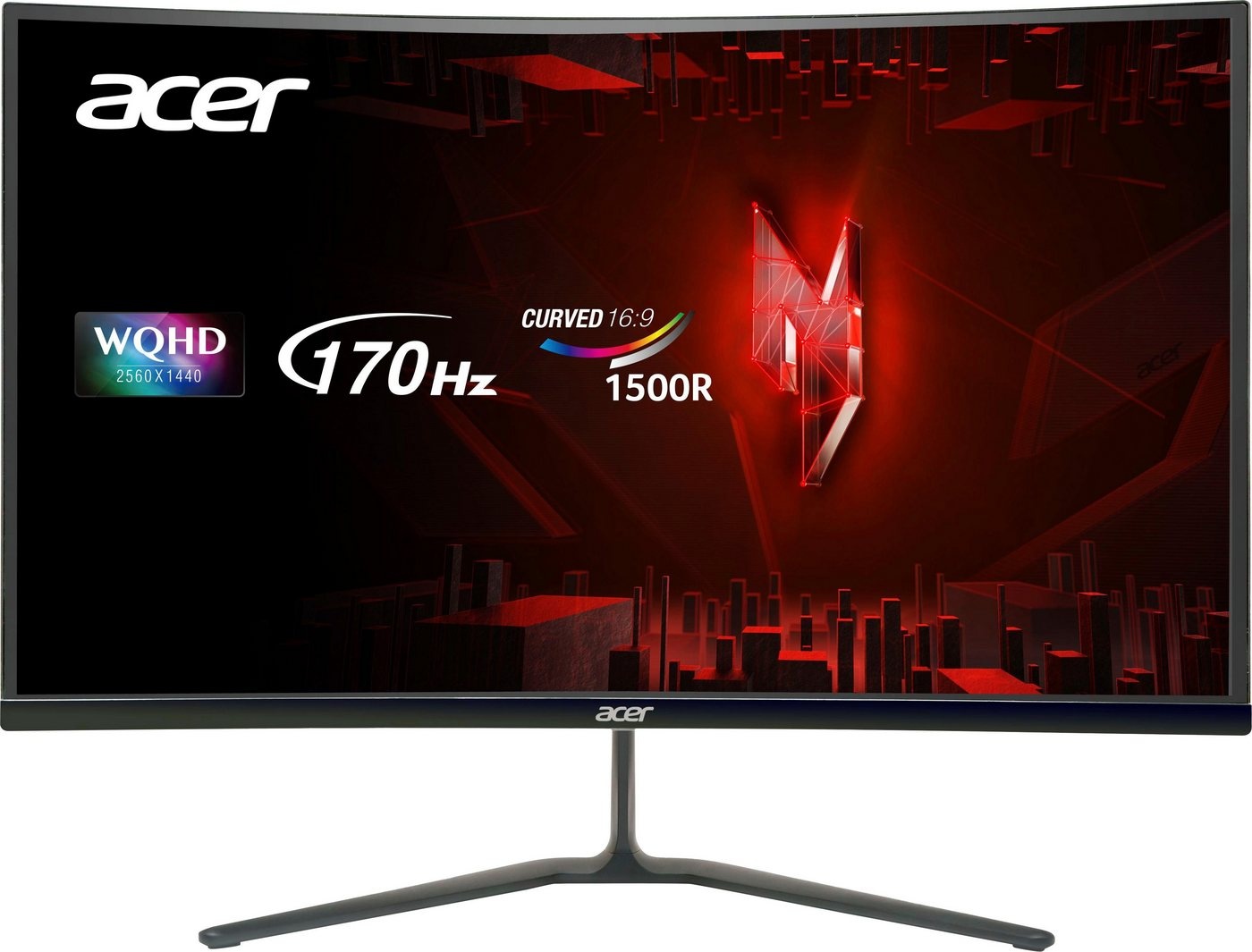 Acer Nitro ED270U P2 Curved-Gaming-LED-Monitor (69 cm/27 ", 2560 x 1440 px, WQHD, 1 ms Reaktionszeit, 170 Hz, VA LED) schwarz