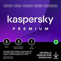 Kaspersky Lab Kaspersky Premium 5 User, 1 Jahr, ESD (multilingual) (Multi-Device) (KL1047GDEFS)