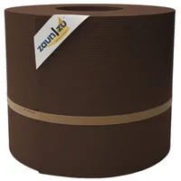 zaunzu® Doppelstabmattenzaun 50 m x 24 cm Braun/Metall