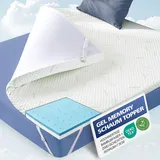 Waxberry Matratzen Topper 160x200cm (H3/H4) - 7,5cm Gel-Memory-Schaum mit 3D-Waben Bambusbezug, Atmungsaktiv & Waschbar Matratzentopper für Boxspringbett, Lattenrost & Schlafsofa