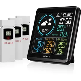 KIENZLE Funk DCF Wetterstation mit 3 Außensensoren