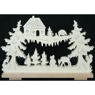 Schwibbogen Rehlein BxH= 44x31cm NEU Lichterbogen Fensterschmuck Erzgebirge Holz