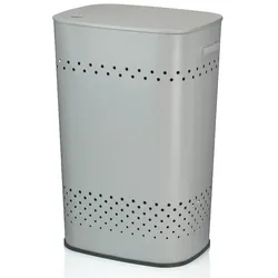 Sitz-Wäschebox Malaga Metall hellgrau 39,5x29,5x57,5cm