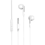 COFI 1453 In-Ear Kopfhörer ( minijack 3.5mm ) Headset Universal mit Mikrofon minijack 3.5mm Anschluss kompatibel mit Handys - Weiß