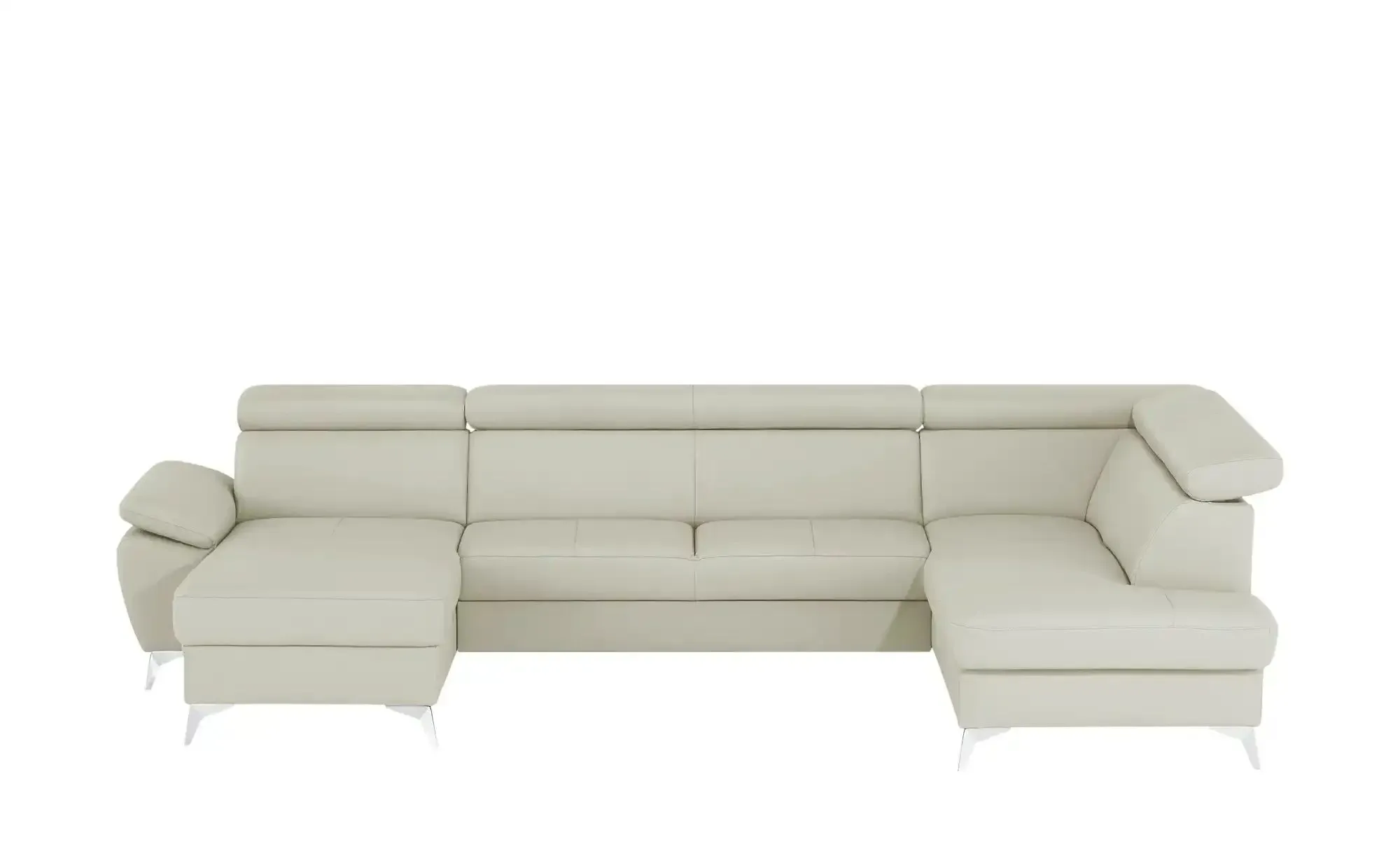uno Wohnlandschaft mit verstellbarem Kopfteil Apollo ¦ grau ¦ Maße (cm): B: 338 H: 96 T: 210.0