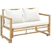 Furnicato 2-Sitzer Gartensofa mit Polstern Bambus