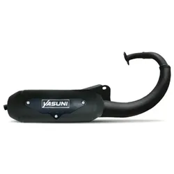 YASUNI Eco Auspuff - Stahl Schwarz, schwarz