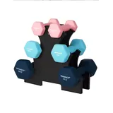Songmics Kurzhantel-Set, Hexagon, mit Hantelständer