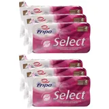 DocMed Toilettenpapier Fripa - Toilettenpapier select, 4-lagig (8 Rollen oder 6er Pack 48-St. Umweltfreundliches Toilettenpapier), Hohe Ergiebigkeit, Elegante Dekorprägung weiß