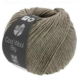 Lana Grossa Cool Wool Big Melange | Extrafeine Merinowolle waschmaschinenfest und filzfrei | Handstrickgarn aus 100% Schurwolle (Merino) | 50g Wolle zum Stricken & Häkeln | 120m Garn FB 1621