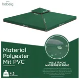 habeig Pavillon-Ersatzdach Pavillondach Ersatzdach 360g/m2 PVC 3x3m WASSERDICHT, 360,00 g/m2, 100% wasserdicht grün