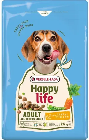 Happy Life Adult Light Hunde Alle Rassen Mit Huhn 2,5kg