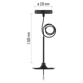 EMOS DIONI 1 LED schwarz Metall