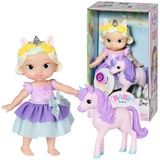 BABY born® BABY born Storybook Prinzessin Bella, 18 cm mit Einhorn-Figur und Leuchtfunktion, 833810 Zapf Creation, Lila